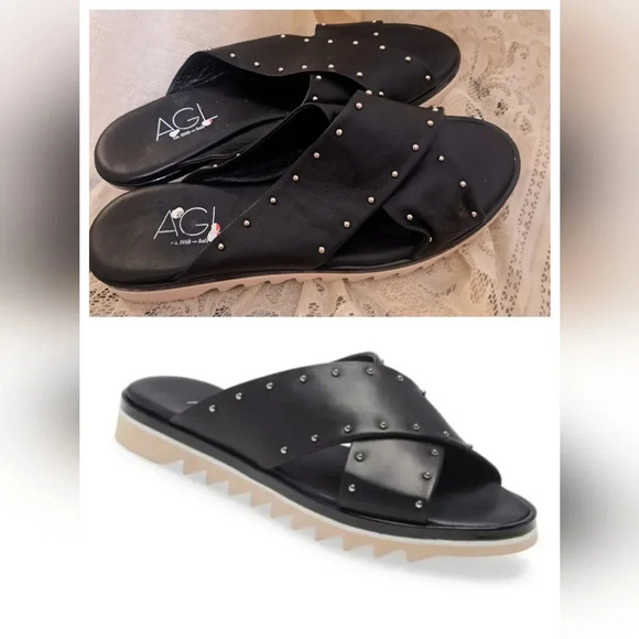 Agl Shoes - AGL Attilio Giusti Leombruni Shun Slide Sandals Hidrangen